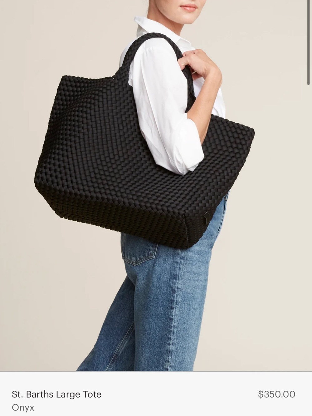 Naghedi St. Barths Large Tote in black - Picture 7 of 8